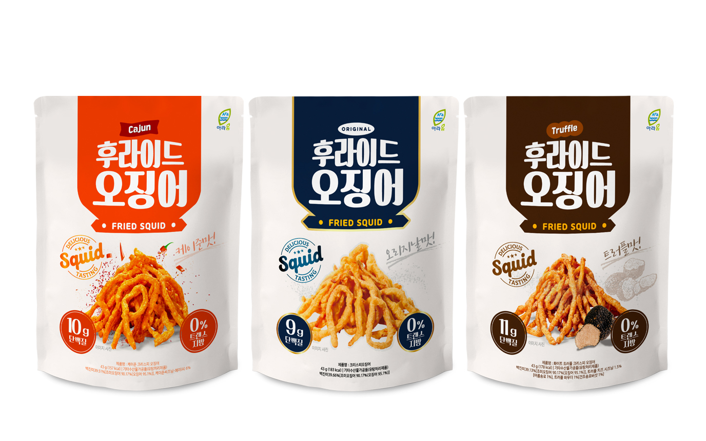 후라이드 오징어 3종 (오리지널, 케이준맛, 트러플맛)